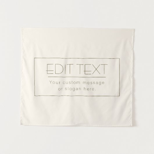 Stylisch bearbeitbare Vorlage | Off-white & Dark B Wandteppich (Vorderseite (Horizontal))