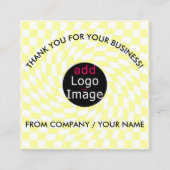 Stylisch Beruflich Danke Custom Checkered Begleitkarte (Vorderseite)