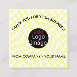 Stylisch Beruflich Danke Custom Checkered Begleitkarte
