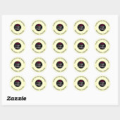Stylisch Beruflich Danke Custom Checkered Runder Aufkleber (Blatt)