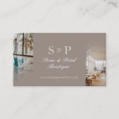 Stylisch Chic Elegante Arch Fotos Monogramm QR-Cod Visitenkarte (Vorderseite)
