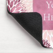 Stylisch Chic Rosa Floral Mousepad (Ecke)