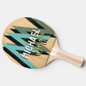 Stylisch designtes Monogramm Tischtennis Schläger (Seitenansicht)