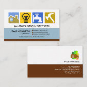 Stylisch farbige Konstruktionssymbole Visitenkarte (Vorne/Hinten)