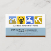 Stylisch farbige Konstruktionssymbole Visitenkarte (Vorderseite)