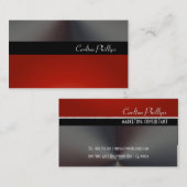 Stylisch+klassy Maroon+Imitate Metallisch Visitenkarte (Vorne/Hinten)