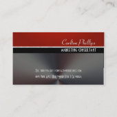 Stylisch+klassy Maroon+Imitate Metallisch Visitenkarte (Rückseite)