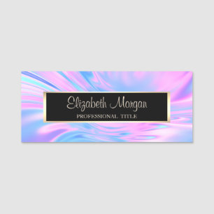 Stylisch Modern, Rahmen, Holografisch Namensschild