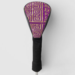 Stylisch Modern Royal Purple und Gold Geometrisch Golf Headcover