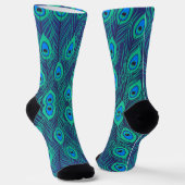 STYLISCH PEACOCK MIT BLAU GREEN AQUAMARINEN FARBNA SOCKEN (Gewinkelt)