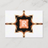 STYLISCH PINK RED BROWARE SQUARE MONOGRAMM White Visitenkarte (Rückseite)