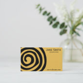 Stylisch schwarze Aztec-Spirale beruflich Visitenkarte (Stehend Vorderseite)