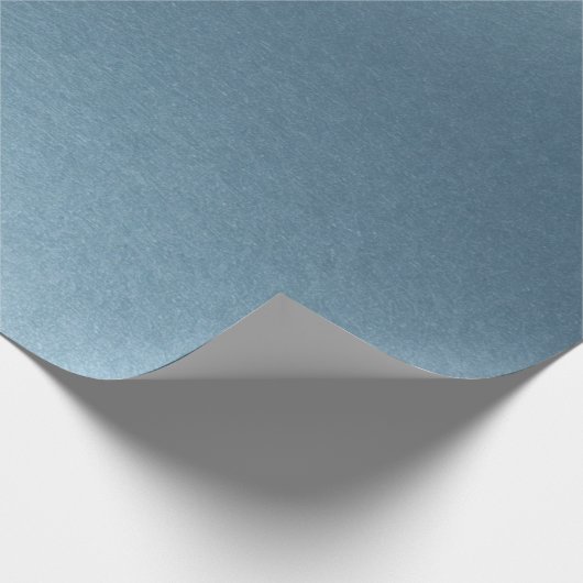 Stylisch Simple Metallic Inspiriert Blue Geschenkpapier (Ecke)