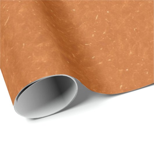 Stylisch Simple Metallic Inspiriert Orange Geschenkpapier (Rolleneckpunkt)