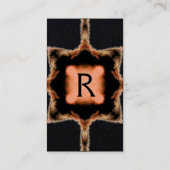 STYLISCH SQUARE MONOGRAM Pink Brown Black Paper Visitenkarte (Rückseite)
