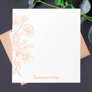 Stylisch Süß Einzigartig Modern Einfach Floral Notizblock