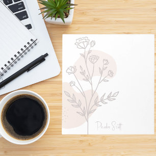 Stylisch süß modern einfache Boho-Blumen Notizblock
