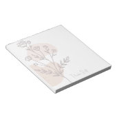 Stylisch süß modern einfache Boho-Blumen Notizblock (angewinkelt)