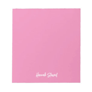 Stylisch und trendy rosa minimalistisches Mädchenh Notizblock