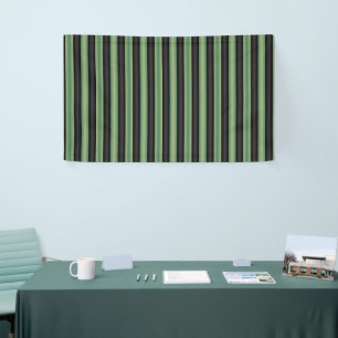 Stylisch Vintage Oliven-Salbei-Grün Schwarze 3D-Ge Banner