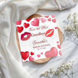 Stylische Abschiedsparty für die Braut mit roten L Serviette