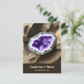 Stylische Amethyst Geode Custom Business Postcard Postkarte (Stehend Vorderseite)