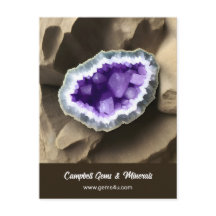 Stylische Amethyst Geode Custom Business Postcard