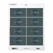 Stylische, anpassbare Monogramm-Vorlage (Vorne)