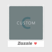 Stylische, anpassbare Monogramm-Vorlage Aufkleber (Blatt)