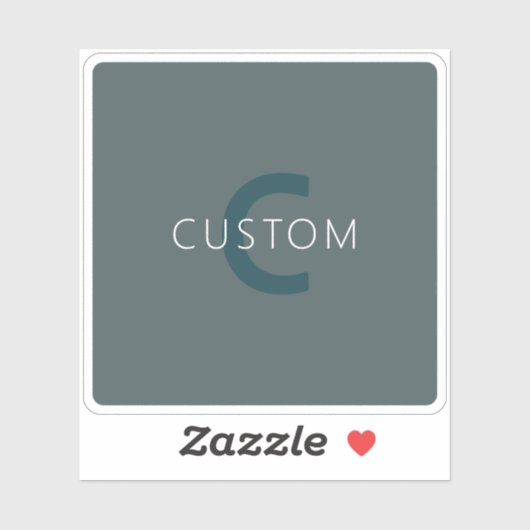 Stylische, anpassbare Monogramm-Vorlage Aufkleber (Blatt)