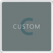 Stylische, anpassbare Monogramm-Vorlage Aufkleber (Vorderseite)