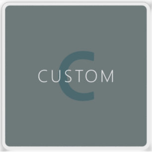 Stylische, anpassbare Monogramm-Vorlage Aufkleber