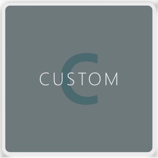 Stylische, anpassbare Monogramm-Vorlage Aufkleber (Vorderseite)