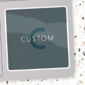 Stylische, anpassbare Monogramm-Vorlage Aufkleber