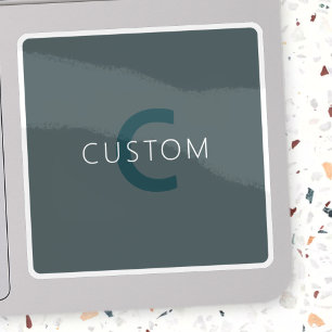 Stylische, anpassbare Monogramm-Vorlage Aufkleber