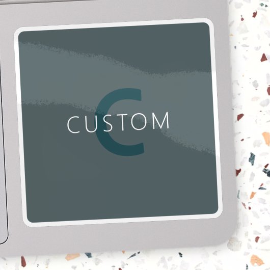 Stylische, anpassbare Monogramm-Vorlage Aufkleber