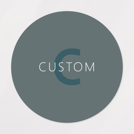 Stylische, anpassbare Monogramm-Vorlage Etiketten (Design 1)