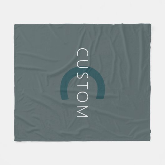 Stylische, anpassbare Monogramm-Vorlage Fleecedecke (Vorderseite (Horizontal))