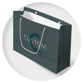 Stylische, anpassbare Monogramm-Vorlage Große Geschenktüte