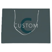 Stylische, anpassbare Monogramm-Vorlage Große Geschenktüte (Vorderseite)