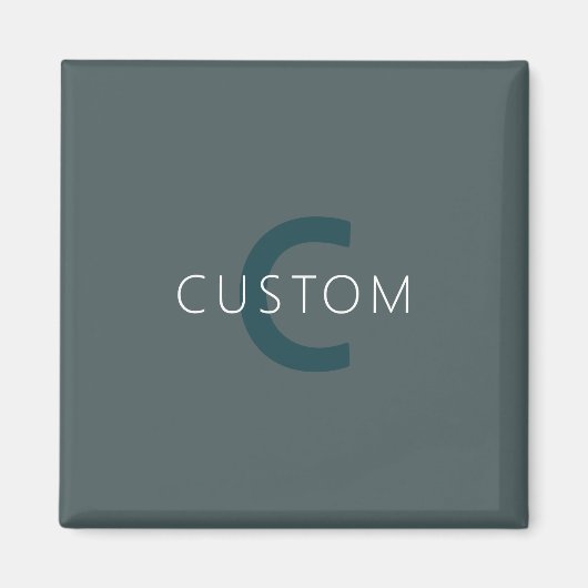 Stylische, anpassbare Monogramm-Vorlage Magnet (Vorne)