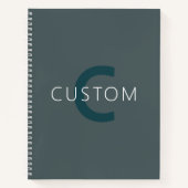 Stylische, anpassbare Monogramm-Vorlage Notizblock (Vorderseite)