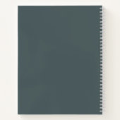 Stylische, anpassbare Monogramm-Vorlage Notizblock (Rückseite)