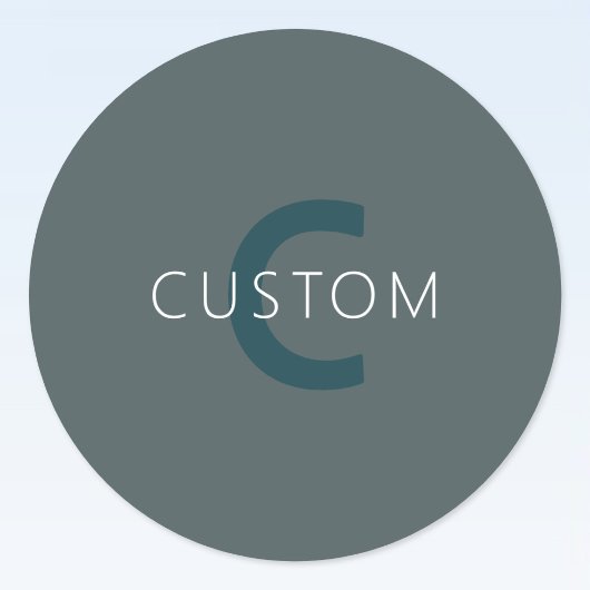 Stylische, anpassbare Monogramm-Vorlage Runder Aufkleber