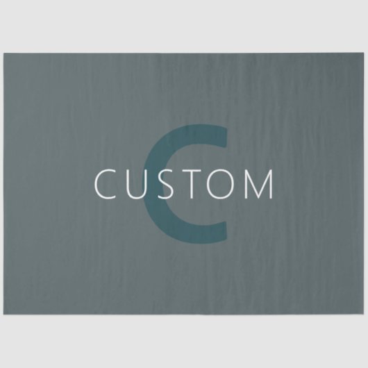 Stylische, anpassbare Monogramm-Vorlage Seidenpapier (Vorderseite)