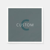 Stylische, anpassbare Monogramm-Vorlage Serviette (Vorderseite)