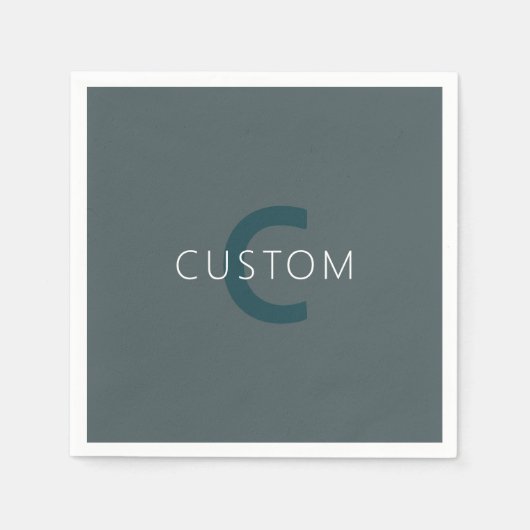 Stylische, anpassbare Monogramm-Vorlage Serviette (Vorderseite)