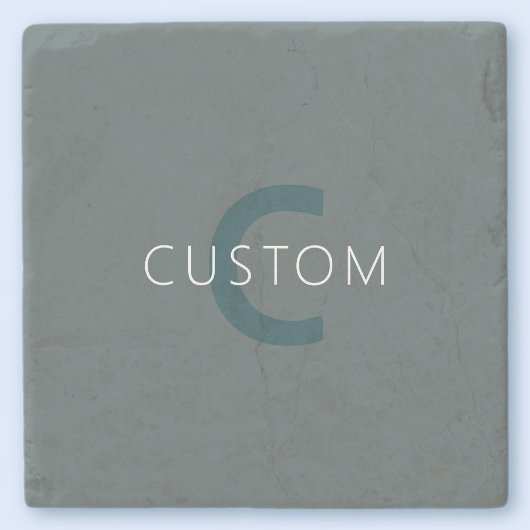 Stylische, anpassbare Monogramm-Vorlage Steinuntersetzer