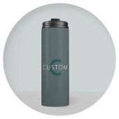 Stylische, anpassbare Monogramm-Vorlage Thermosbecher