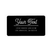 Stylische, anpassbare Text-Rücksendeadresse Adressaufkleber (Vorne)